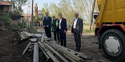 Sulama kanalı yapım ve onarım çalışmaları yerinde incelendi
