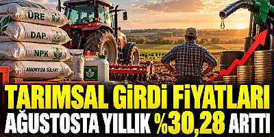 Tarımsal Girdi Fiyatları Ağustosta Yıllık Yüzde 30,28 Arttı