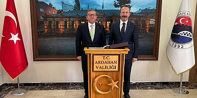 Vali Polat’tan Ardahan Valisi Yamlı’ya hayırlı olsun Ziyareti
